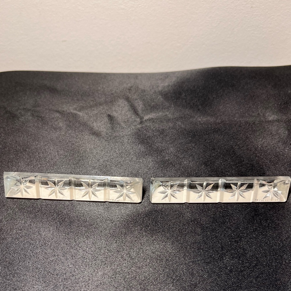 Vintage knife rests. Cut glass. Elegant
